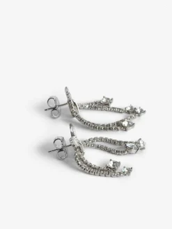 New Zadig & Voltaire Rock Node Earrings Shinysilver